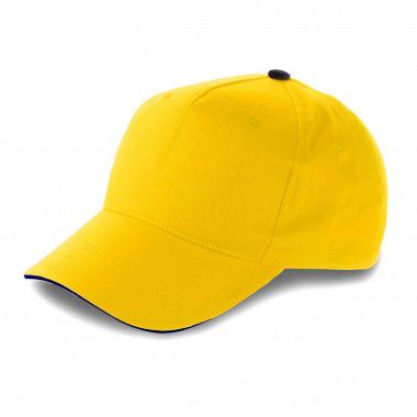 Gele Katoenen cap | Klittenband