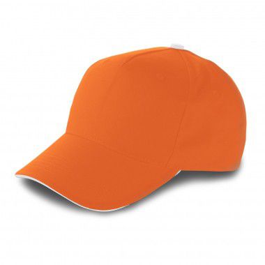 Oranje Katoenen cap | Klittenband