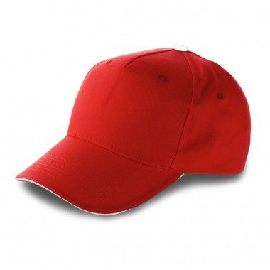 Rode Katoenen cap | Klittenband