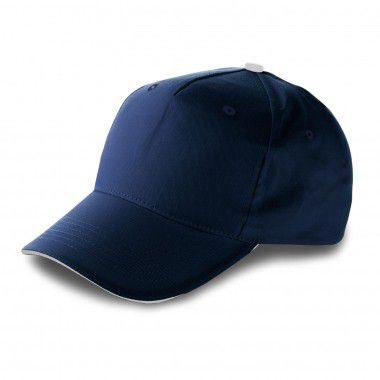 Donkerblauwe Katoenen cap | Klittenband