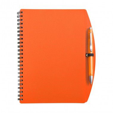 Oranje A5 notitieboekje bedrukt