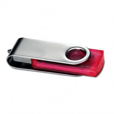Fuchsia USB stick transparant 2GB