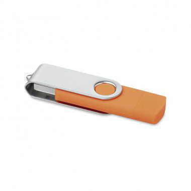 Oranje USB stick | Micro USB 1GB