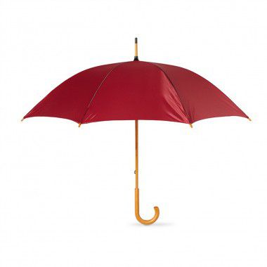 Bordeaux Paraplu bedrukken | Houten handvat