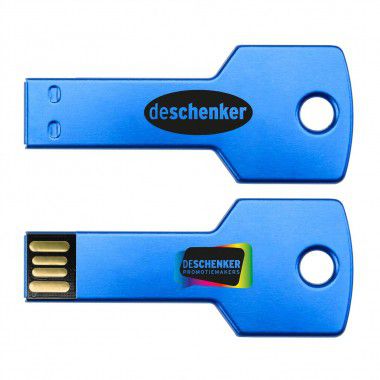 Blauwe USB stick sleutel 8GB