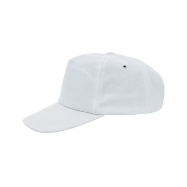 Witte Promotie cap | Katoen | Druksluiting