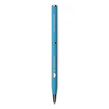 Lichtblauwe Metalen pennen bedrukken