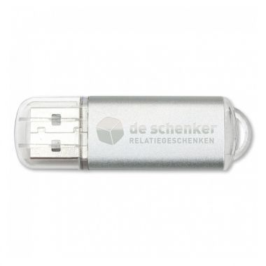Zilvere USB stick bedrukken 2GB
