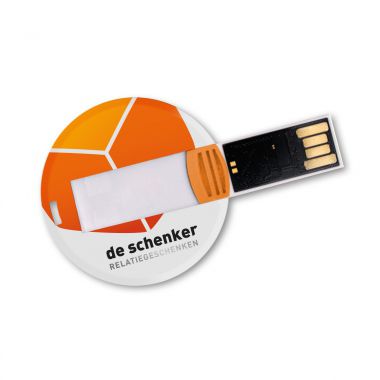 Witte USB creditcard | Rond | 4GB