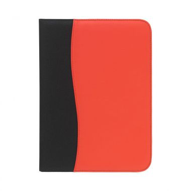 Zwart / rood A4 schrijfmap | Gekleurd