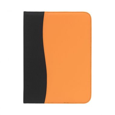 Zwart / oranje A4 schrijfmap | Gekleurd