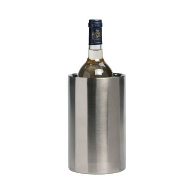 Zilvere RVS wijnkoeler | Dubbelwandig