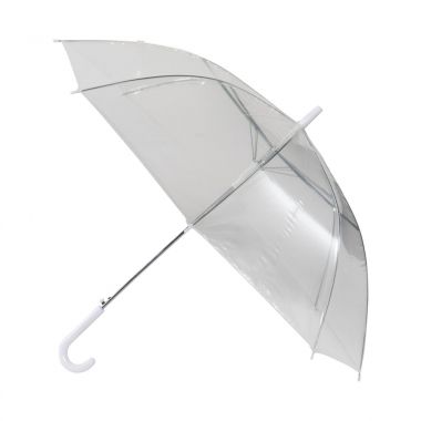 Witte Doorzichtige paraplu | Automatisch | 86 cm