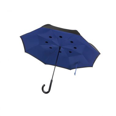 Blauwe Paraplu met logo | Omkeerbaar | 58 cm