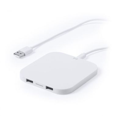 Witte Draadloze oplader | 2 USB poorten