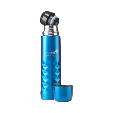 Blauwe RVS thermosfles | Design | 500 ml