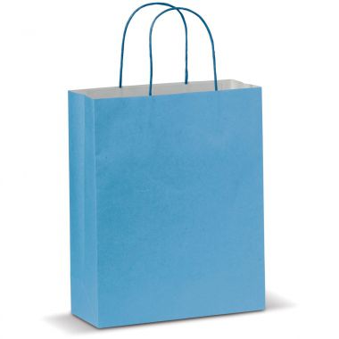 Lichtblauwe Draagtas papier | Gekleurd 120 grams | A4