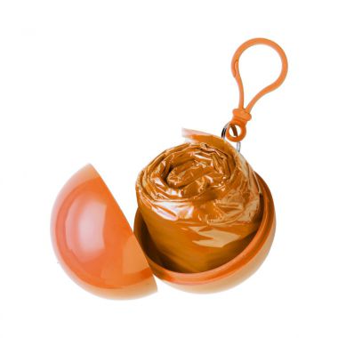 Oranje PVC poncho | Plastic bal