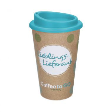 Turquoise Koffiebeker to go | Full colour | 350 ml
