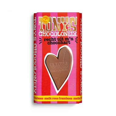 Melk roos framboos Tony's Chocolonely Valentijn | Valentijnsreep